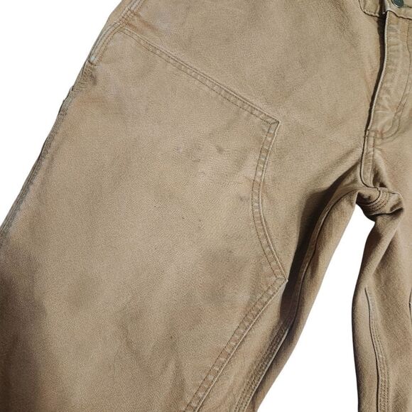 Carhartt Pants Mens 38x30 Brown Double Knee Canvas Carpenter Rugged Flex 103334 - Picture 4 of 14